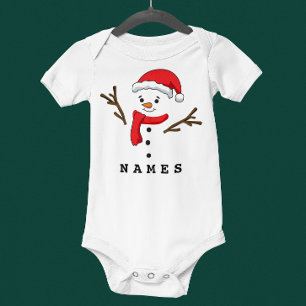 Gepersonaliseerde Kerst Feestelijke Grappige Sneeu Romper
