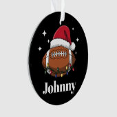 Gepersonaliseerde Kerst Football Winter Sport Team Ornament (voorkant)