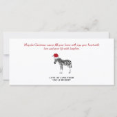 Gepersonaliseerde Kerst Geld Geld Grappig Zebra (Achterkant)