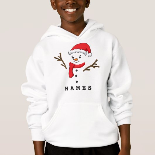 Gepersonaliseerde Kerst Grappig Sneeuwman Kind Boy (Voorkant)