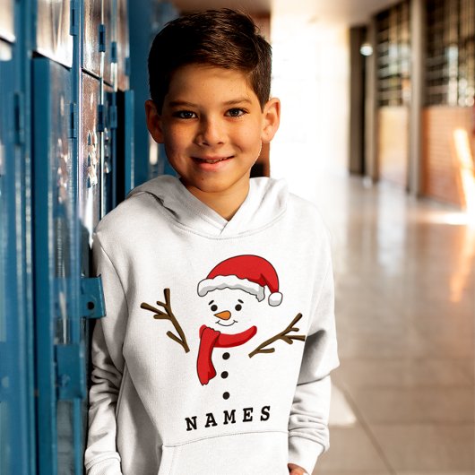 Gepersonaliseerde Kerst Grappig Sneeuwman Kind Boy