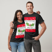 Gepersonaliseerde kerst Holly & Berries T-shirt (Unisex)