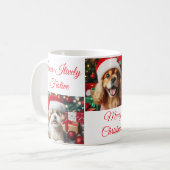 Gepersonaliseerde Kerst Hond Mokken/Koffie mok (Voorkant links)
