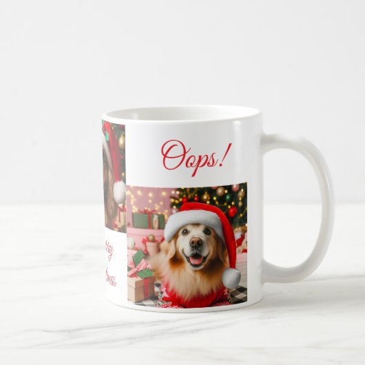 Gepersonaliseerde Kerst Hond Mokken/Koffie mok (Rechts)