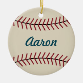 Gepersonaliseerde Kerst Honkbal Sport Ornament