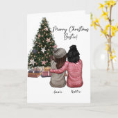 Gepersonaliseerde kerst Kaart Bestie (Gele Bloem)