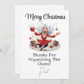 Gepersonaliseerde kerst Kaart van Boss (Voorkant / Achterkant)