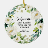 Gepersonaliseerde kerst-kerstversiering keramisch ornament (Voorkant)