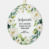 Gepersonaliseerde kerst-kerstversiering keramisch ornament (Links)