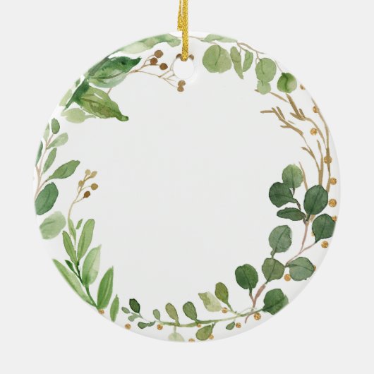 Gepersonaliseerde kerst-kerstversiering keramisch ornament (Achterkant)