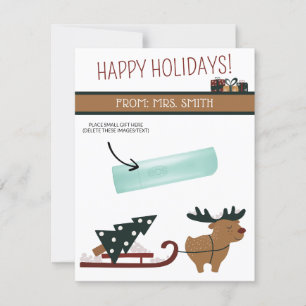 Gepersonaliseerde kerst, klein cadeau, cadeau Kaar Kaart