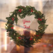 Gepersonaliseerde kerst krans venster Sticker (Vel 2)