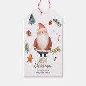 Gepersonaliseerde kerst Label met de kerstman Cadeaulabel (Voorkant)