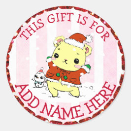 Gepersonaliseerde Kerst Labels Schattigee Vakantie