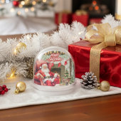 Gepersonaliseerde Kerst met Familiefoto en Naam Sneeuwbol