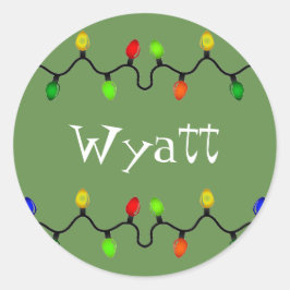 Gepersonaliseerde kerst naam stickers