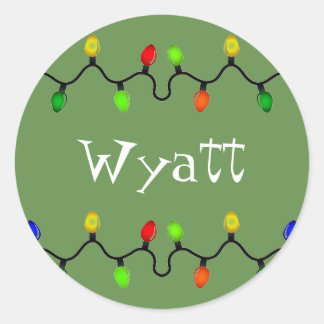 Gepersonaliseerde kerst naam stickers