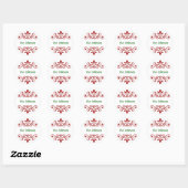 Gepersonaliseerde kerst naam stickers (Vel)