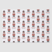 Gepersonaliseerde Kerst notenkraker tissue papier (Voorkant)
