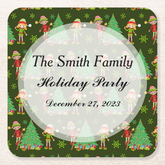 Gepersonaliseerde kerst Onderzetters (Voorkant)