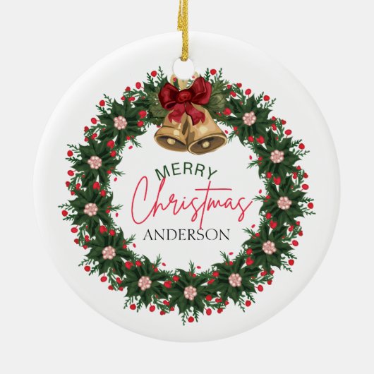 Gepersonaliseerde kerst ornament aangepaste kerst  (Achterkant)