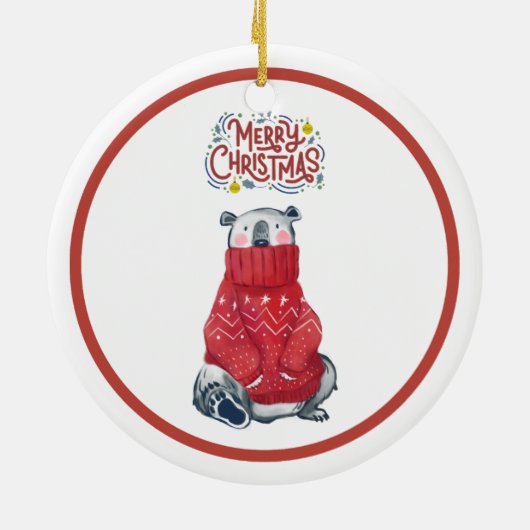 Gepersonaliseerde kerst ornament aangepaste kerst  (Achterkant)