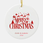 Gepersonaliseerde kerst ornament aangepaste kerst  (Voorkant)