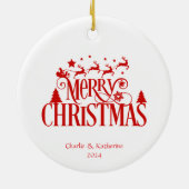 Gepersonaliseerde kerst ornament aangepaste kerst  (Achterkant)