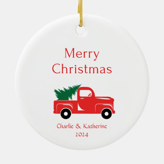 Gepersonaliseerde kerst ornament aangepaste kerst  (Achterkant)