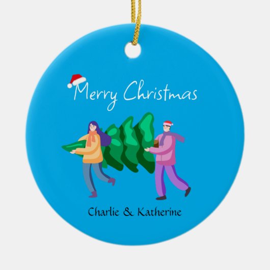 Gepersonaliseerde kerst ornament aangepaste kerst  (Voorkant)