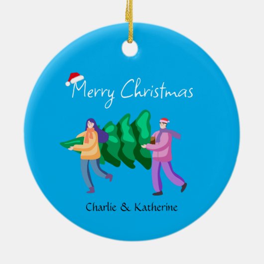 Gepersonaliseerde kerst ornament aangepaste kerst  (Achterkant)