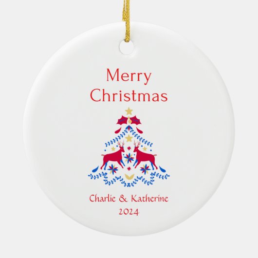 Gepersonaliseerde kerst ornament aangepaste kerst  (Achterkant)