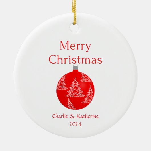 Gepersonaliseerde kerst ornament aangepaste kerst  (Achterkant)