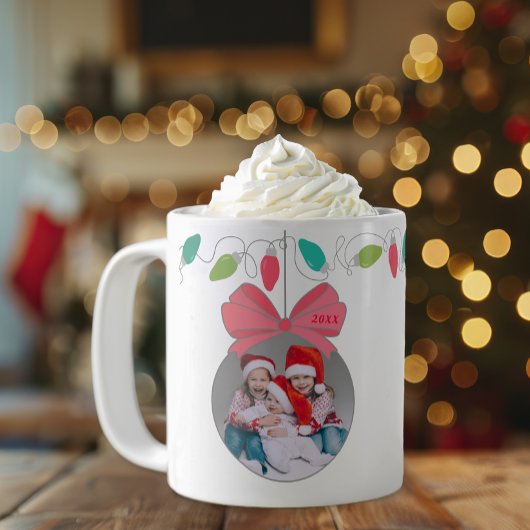 Gepersonaliseerde Kerst Ornament Foto Mok