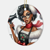 Gepersonaliseerde Kerst Ornament voor Kapper (Links)