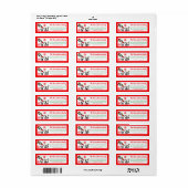 Gepersonaliseerde kerst panda's Adresetiketten Etiket (Full Sheet)