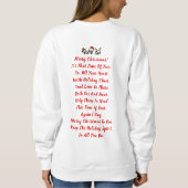 Gepersonaliseerde kerst panda's lange mouw trui (Achterkant)