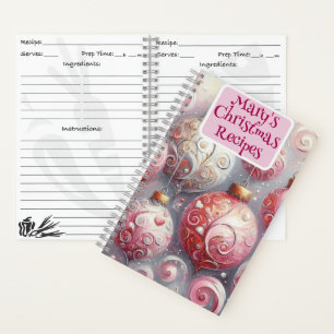 Gepersonaliseerde kerst recept boek Ornament kunst