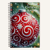 Gepersonaliseerde kerst recept boek Ornament kunst (Voorkant)