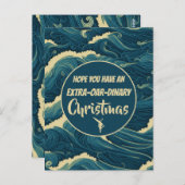 Gepersonaliseerde kerst roeien grappig briefkaart (Voorkant / Achterkant)