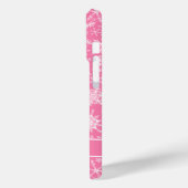 Gepersonaliseerde Kerst Roze en Witte Sneeuwvlokke Case-Mate iPhone Case (Achterkant / Links)