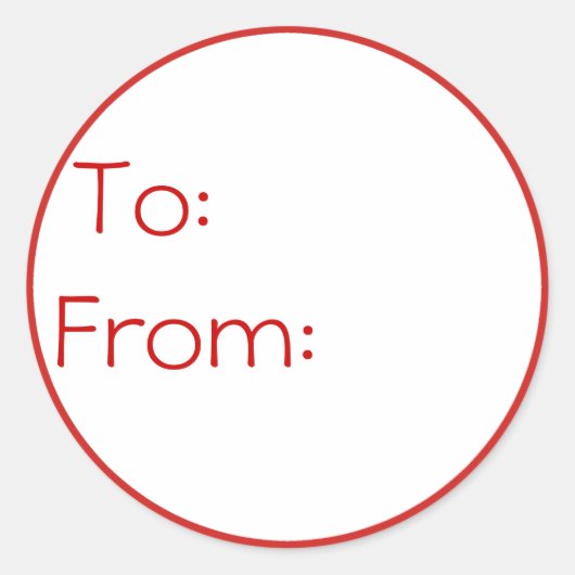 Gepersonaliseerde Kerst stickers met rode rand (Voorkant)