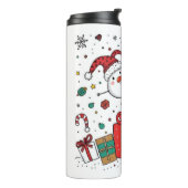 Gepersonaliseerde Kerst Thermische Tumbler Thermosbeker (Gedraaid links)