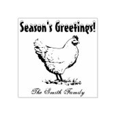 Gepersonaliseerde kerst van kippen 	rubberstempel (Afrduk)
