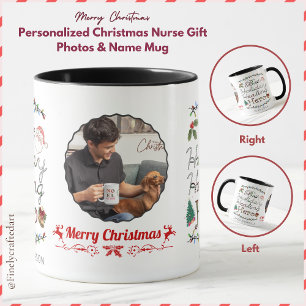 Gepersonaliseerde Kerst Verpleegster Gift Foto's & Mok