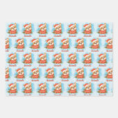 Gepersonaliseerde kerstbekentenis inpakpapier vel (Voorkant 3)