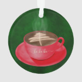 Gepersonaliseerde kerstbekkenkunst ornament (achterkant)