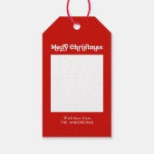 Gepersonaliseerde Kerstbessen Bloemen & Bladeren Cadeaulabel (Achterkant)