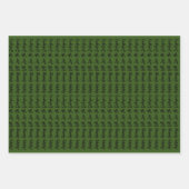 Gepersonaliseerde kerstbomen inpakpapier vel (Voorkant 3)