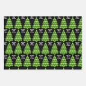 Gepersonaliseerde kerstbomen inpakpapier vel (Voorkant 2)